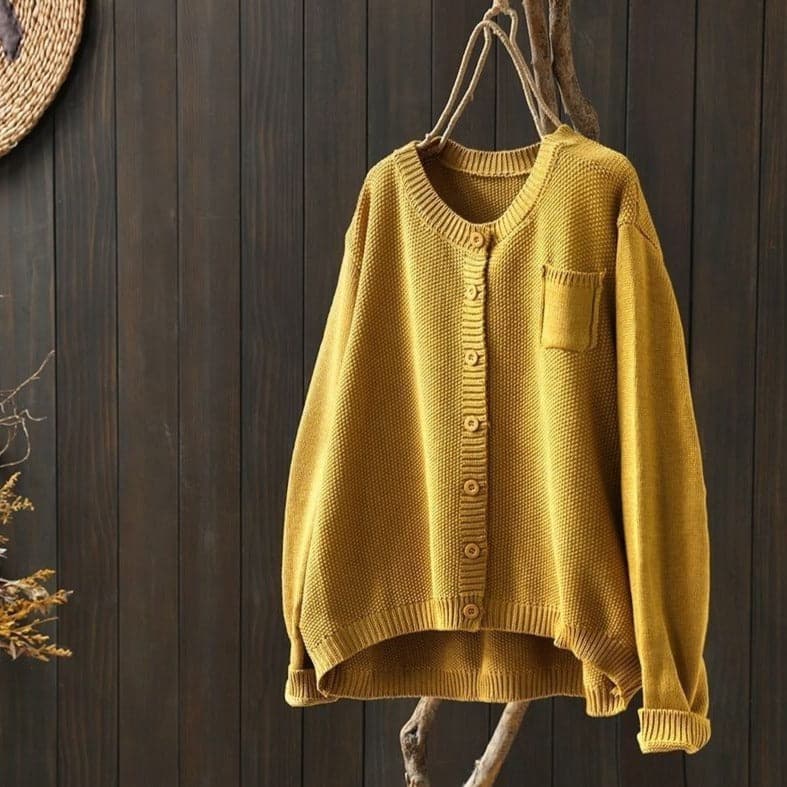 Women's Cardigan - Knit - Button Closure - Oversized Fit - Soft and Comfortable