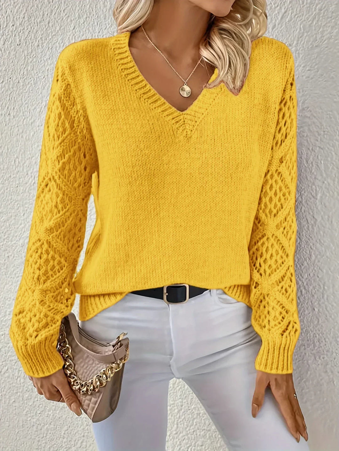 ZENYA™ – Everyday Relaxed V-Neck Sweater