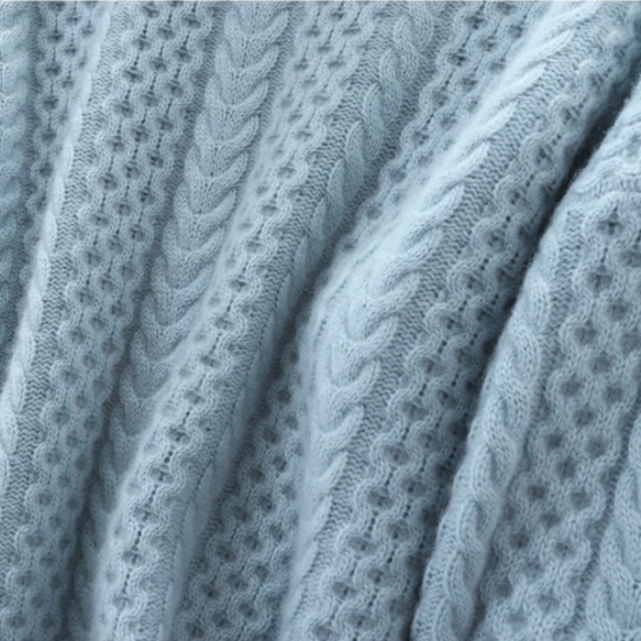 Women's Knit Sweater - Soft Wool - High Neck - Cable Knit Comfortable Warm