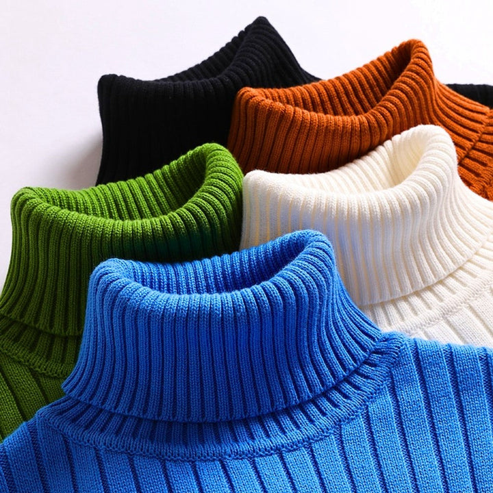 Women's Turtleneck Sweater - Soft Knit - Ribbed Design - Long-Sleeved Warm Comfort