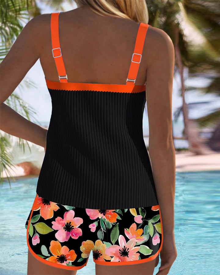 Two-Piece Tankini with Shorts