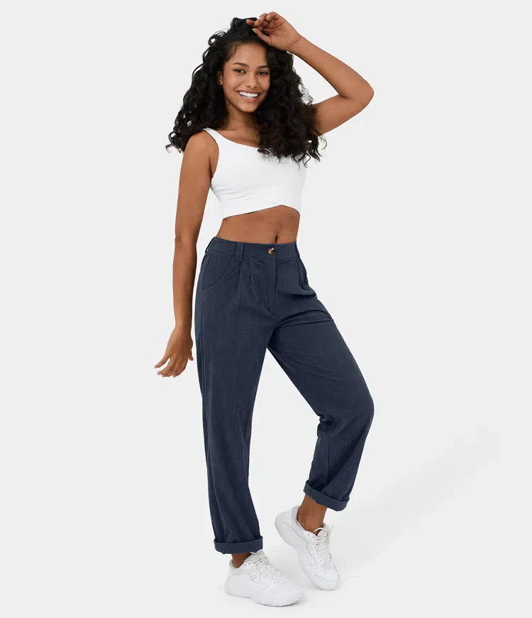 Bellamont – Fitted Relaxed Pants with Wide Leg