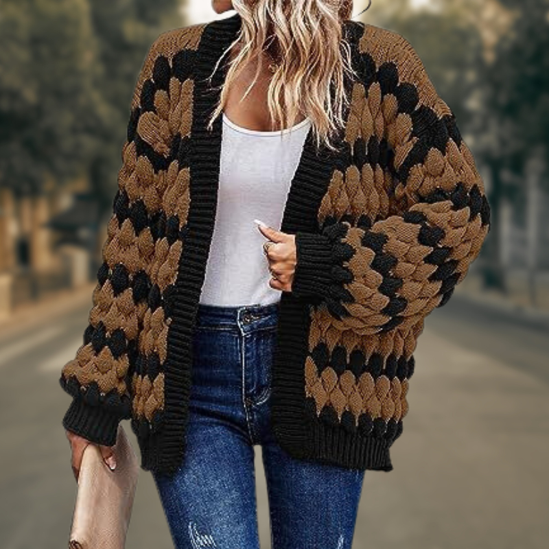 Women's Cardigan - Chunky Knit - Open Front - Relaxed Fit - Soft and Warm