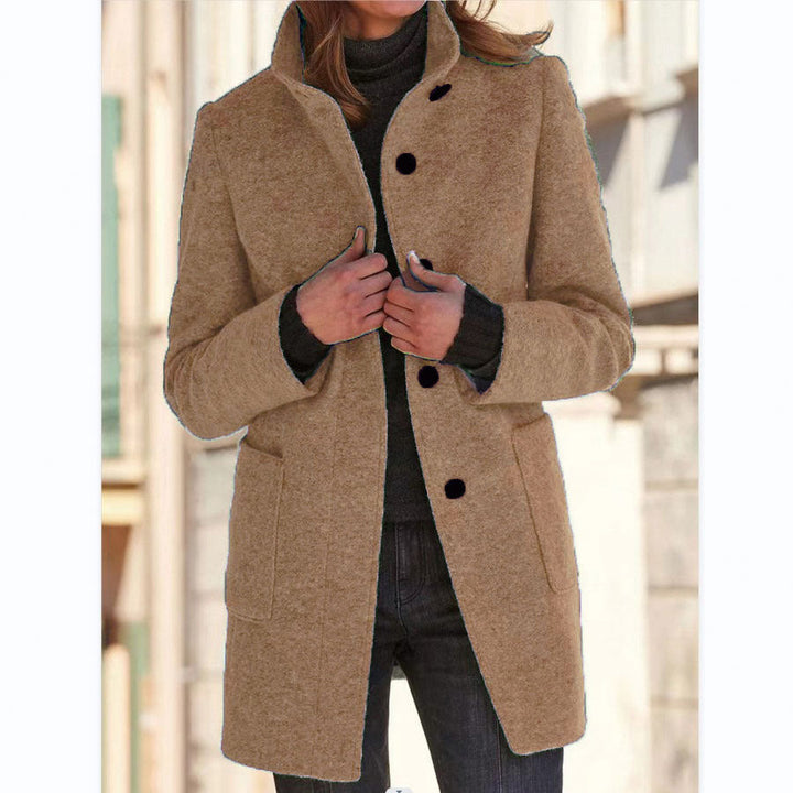 Vintora™ – Retro Women’s Coat with Buttons & Stand Collar