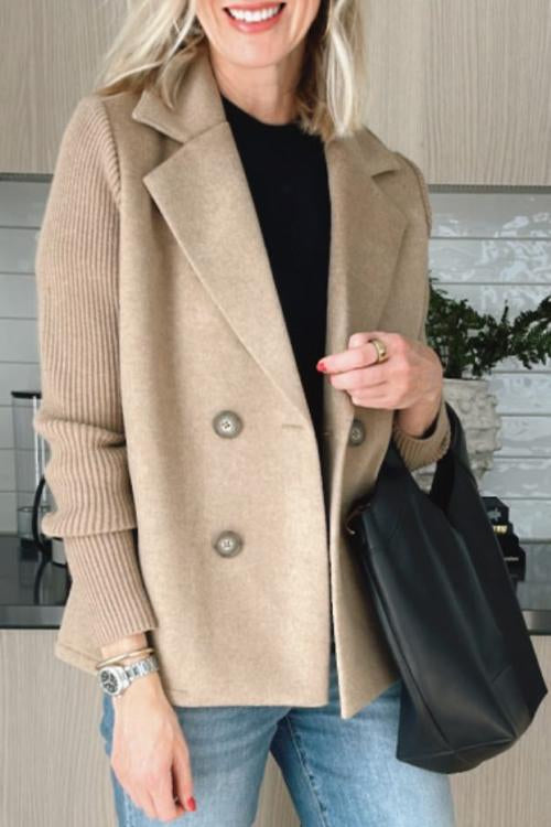 Sorelle™ - Elegant Knit-Sleeve Jacket