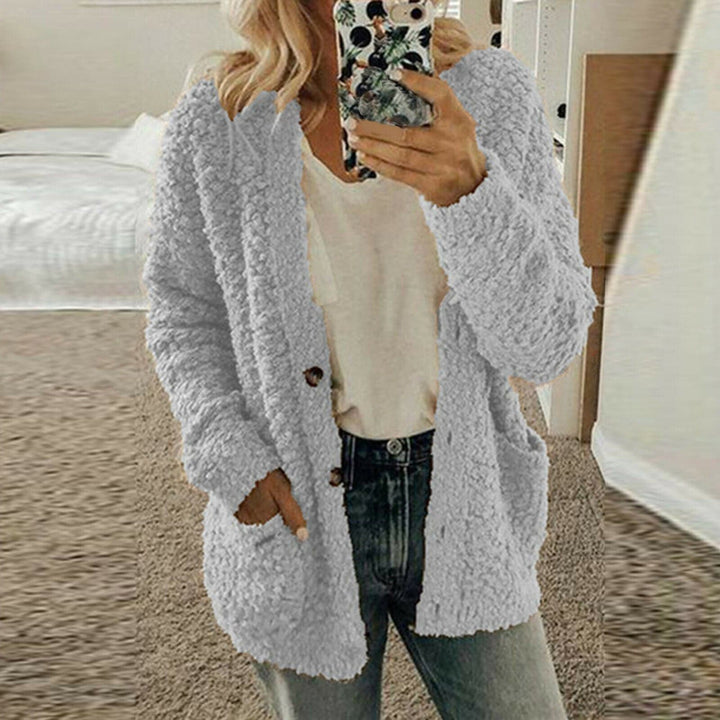 Women's Cardigan - Soft Wool Knit - Relaxed Fit - Chunky Knit with Front Pockets