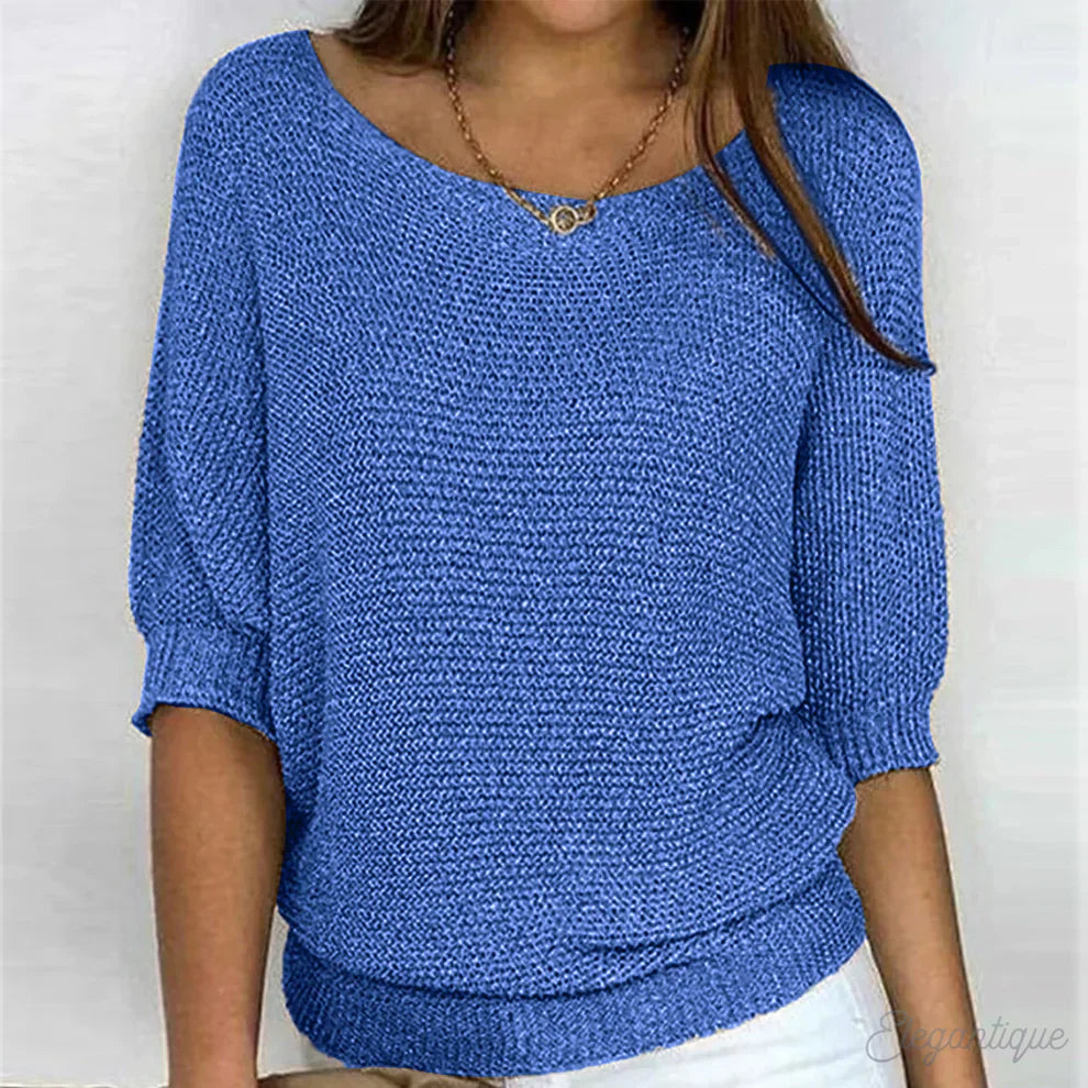 CELESTE™ – Chic Knit Top with Refined Details