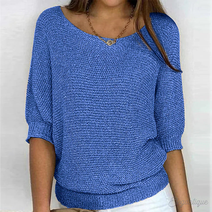 CELESTE™ – Chic Knit Top with Refined Details