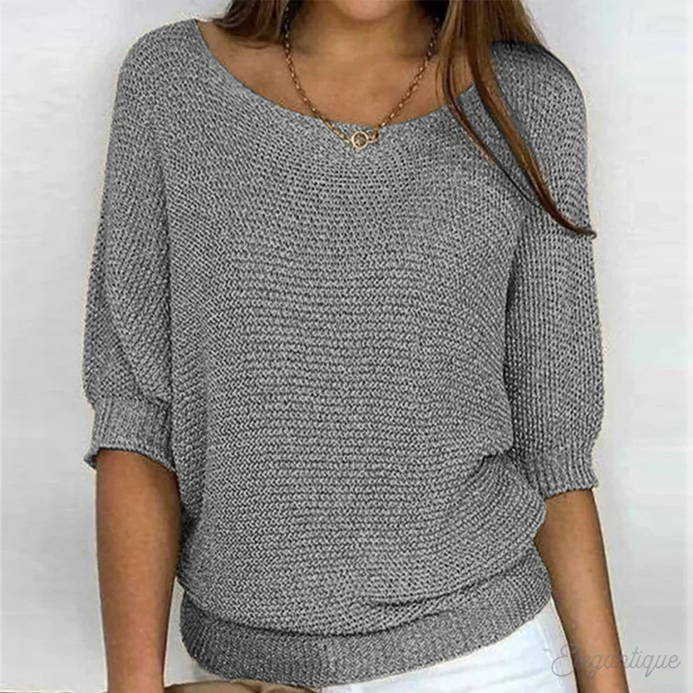 CELESTE™ – Chic Knit Top with Refined Details