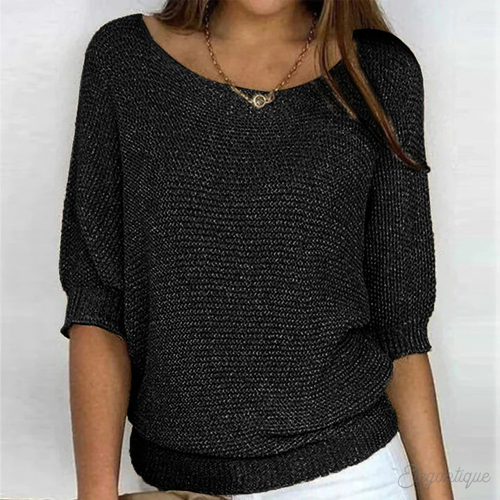 CELESTE™ – Chic Knit Top with Refined Details