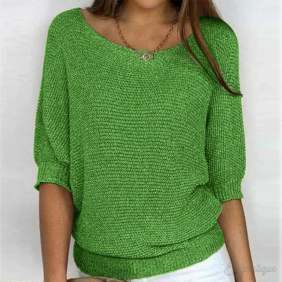 CELESTE™ – Chic Knit Top with Refined Details