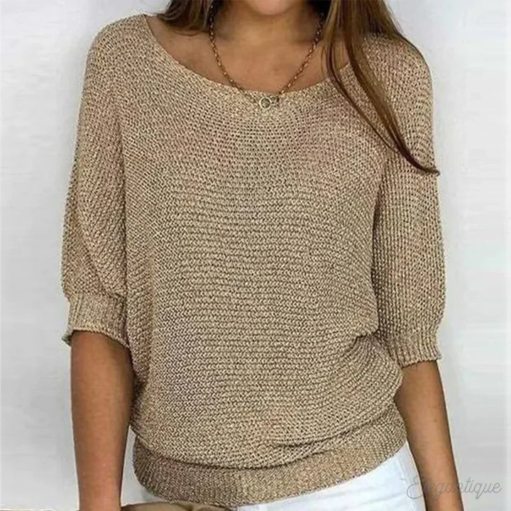 CELESTE™ – Chic Knit Top with Refined Details
