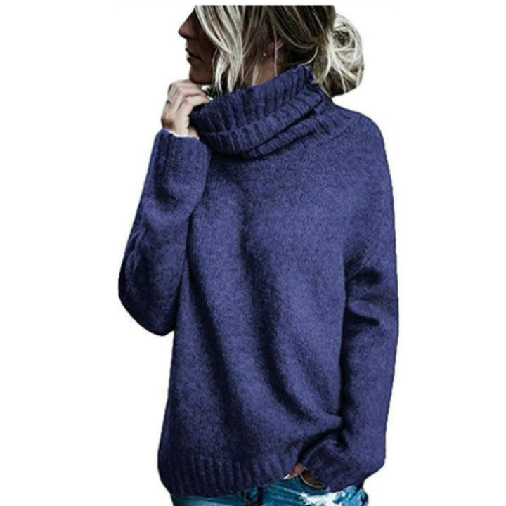 Women's Turtleneck Sweater - Thick Knit - Loose Fit - Soft and Comfortable