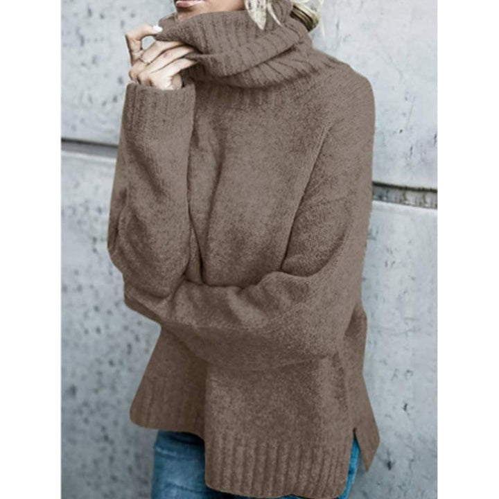 Women's Turtleneck Sweater - Thick Knit - Loose Fit - Soft and Comfortable