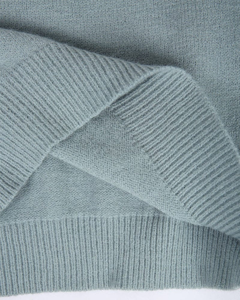 Women's Knit Sweater - Fair Isle Pattern - Round Neck - Long Sleeves - Ribbed Edges